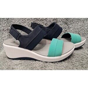 New Clarks Sandals Womens Sz 10 Step Cali Muir Cloudsteppers Cushion Soft Wedge